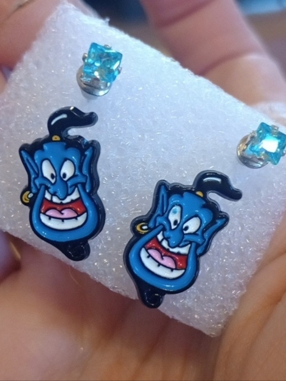 ♥️ Individually $10 Or Bundle 3/$26 Aladdin Inspired Blue Genie Stud Earring Set